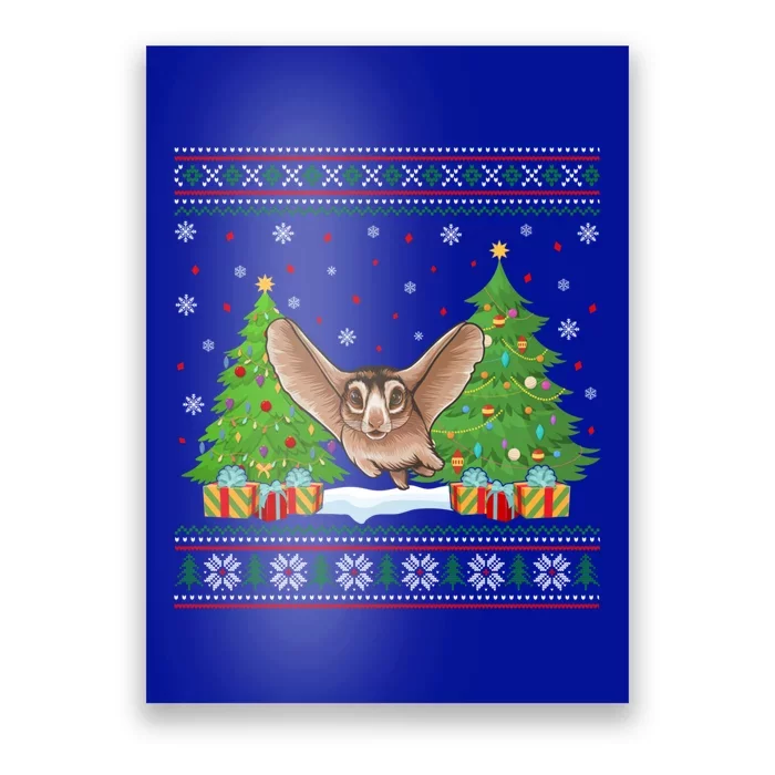 Funny Christmas Tree Lights Sugar Glider Xmas Ugly Gift Poster