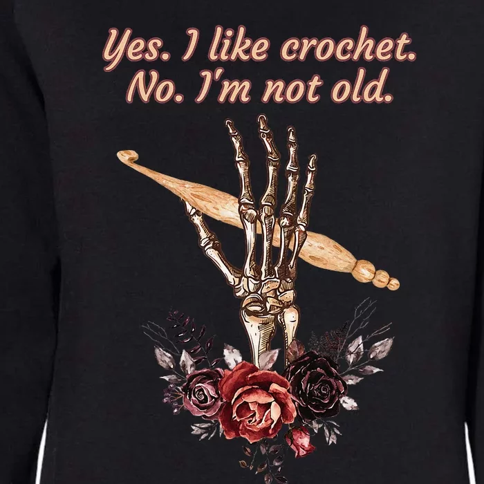 Funny Crochet Tee Alternative Goth Dark Fiber Arts Womens California Wash Sweatshirt