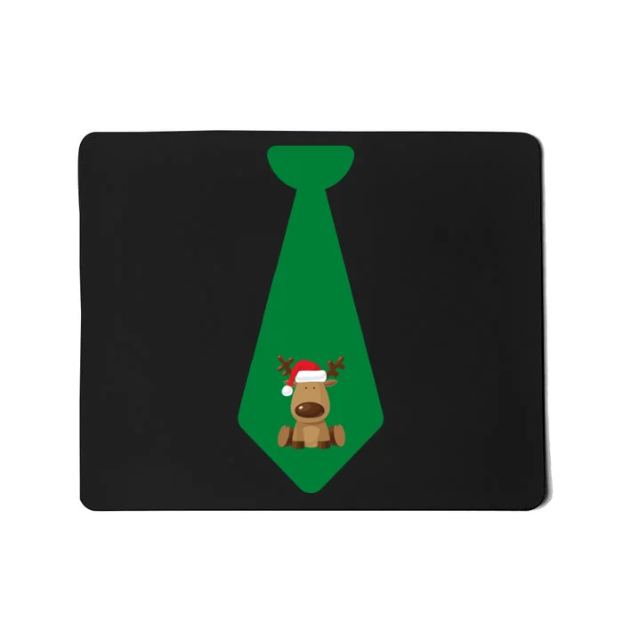 Funny Christmas Tie With Baby Reindeer For Family Dinner Merry Christmas Tie Mousepad