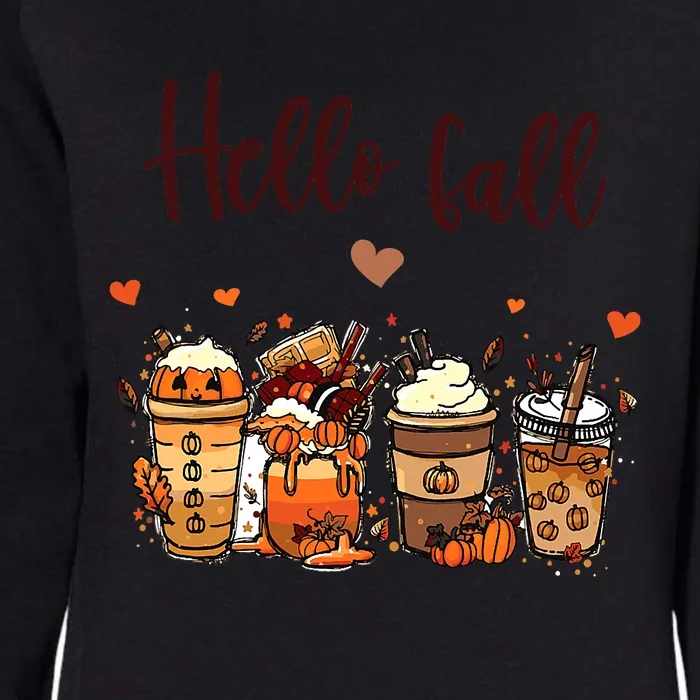 Funny Cute Thanksgiving PSL Autumn Hello Fall Pumpkin Spice Lattes Womens California Wash Sweatshirt