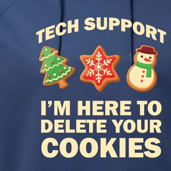 Funny Christmas Tech Support For Computer Programmer Performance Fleece Hoodie