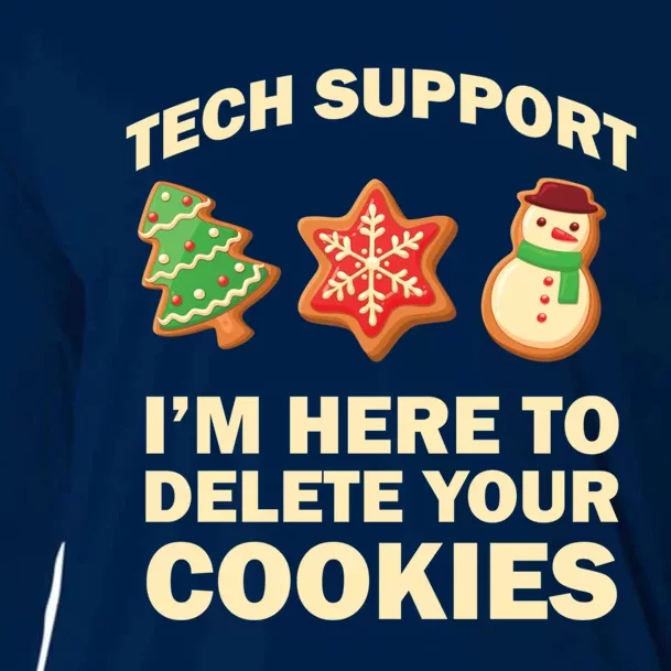 Funny Christmas Tech Support For Computer Programmer Cooling Performance Long Sleeve Crew