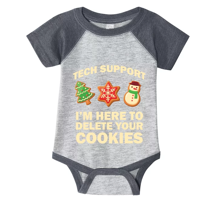 Funny Christmas Tech Support For Computer Programmer Infant Baby Jersey Bodysuit