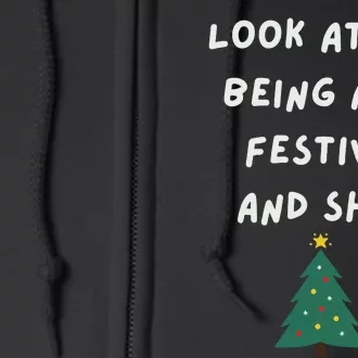 Funny Christmas Tree Full Zip Hoodie