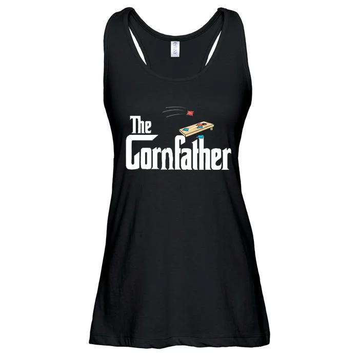 Funny Cornhole The Cornfather Funny Fathers Ladies Essential Flowy Tank