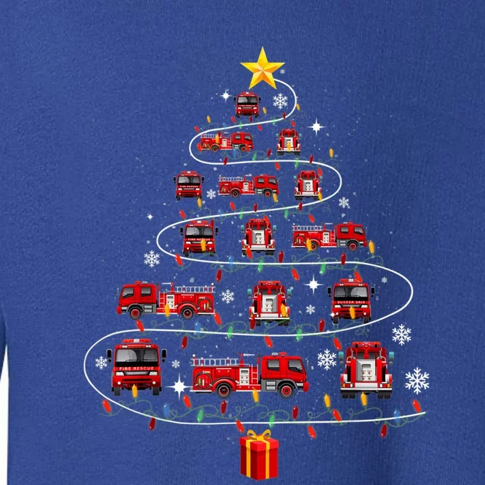 Firefighter Christmas Tree Fire Truck Fire Xmas Funny Gift Great Gift Toddler Sweatshirt