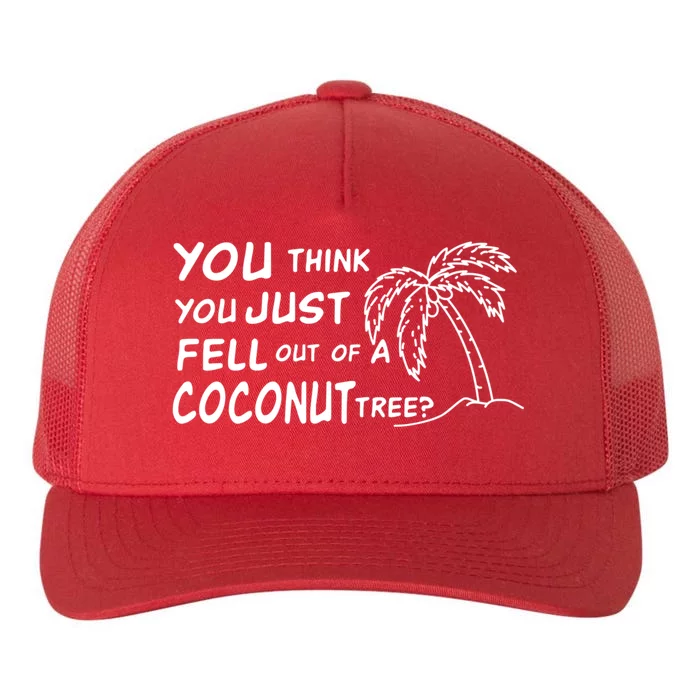 Funny Coconut Tree Kamala Harris Political Humor Yupoong Adult 5-Panel Trucker Hat