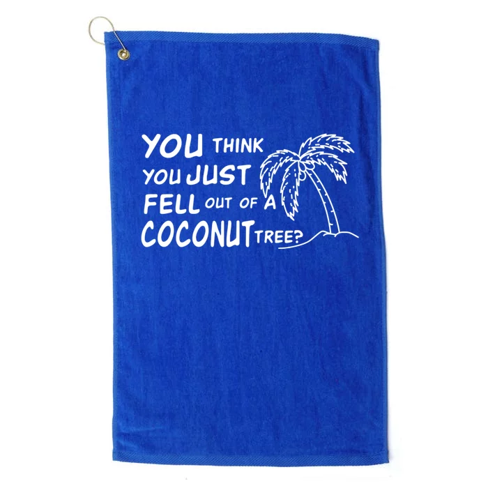 Funny Coconut Tree Kamala Harris Political Humor Platinum Collection Golf Towel