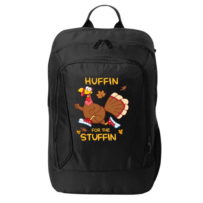 Funny Cute Thanksgiving Run Squad Huffin For The Stuffin Turkey Trot City Backpack