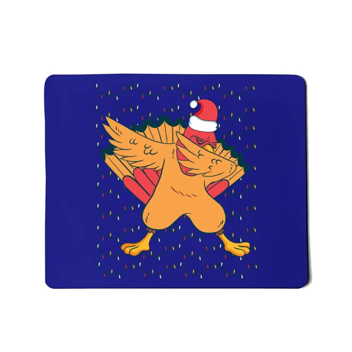 Funny Christmas Thanksgiving Dabbing Turkey Christmas Lights Cool Gift Mousepad