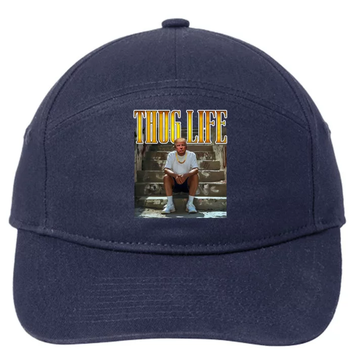 Felon Conviction Trump Rap Thug Life 7-Panel Snapback Hat