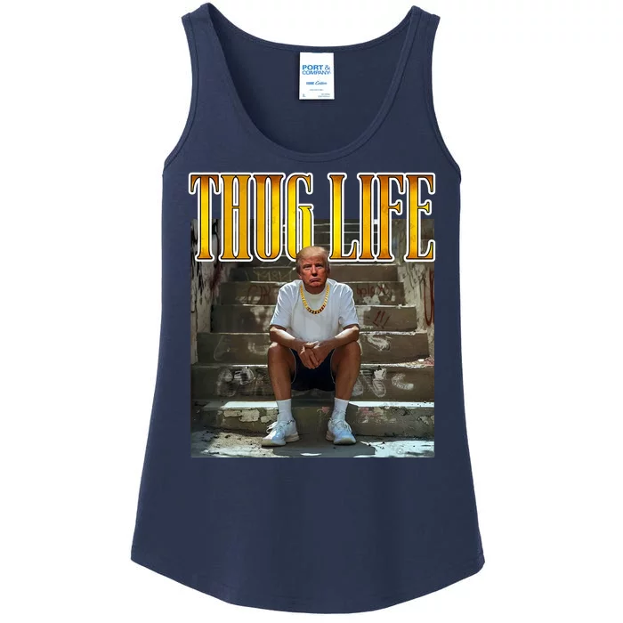 Felon Conviction Trump Rap Thug Life Ladies Essential Tank