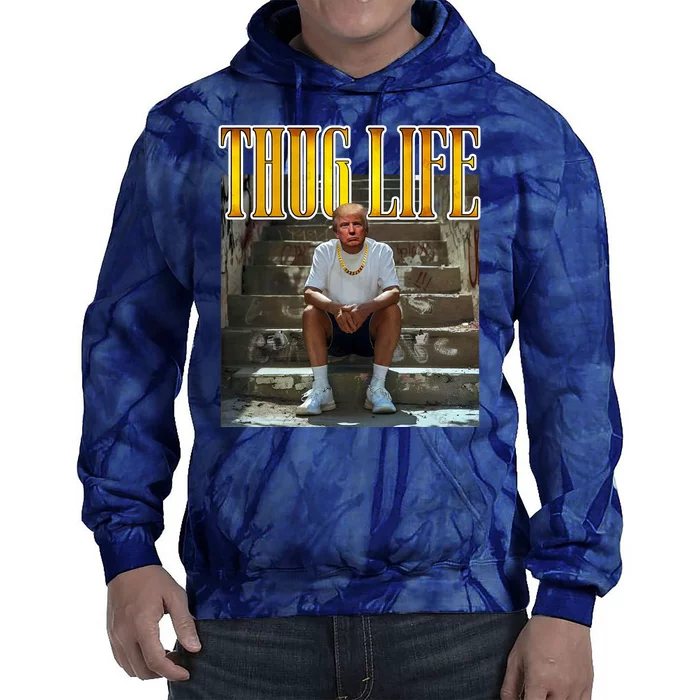 Felon Conviction Trump Rap Thug Life Tie Dye Hoodie