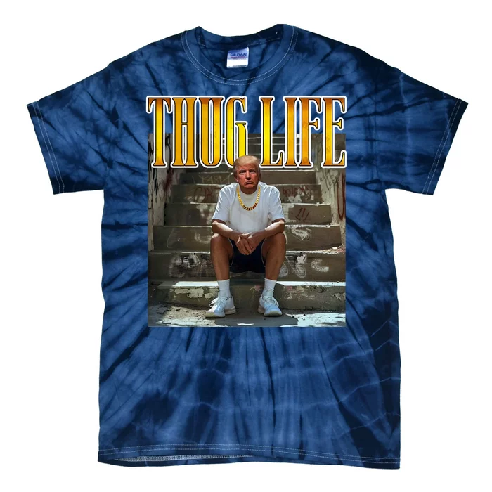 Felon Conviction Trump Rap Thug Life Tie-Dye T-Shirt