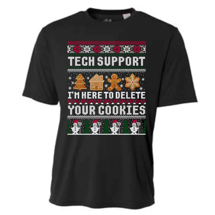 Funny Christmas Tech Support Shirt Computer Programmer Gift Cooling Performance Crew T-Shirt