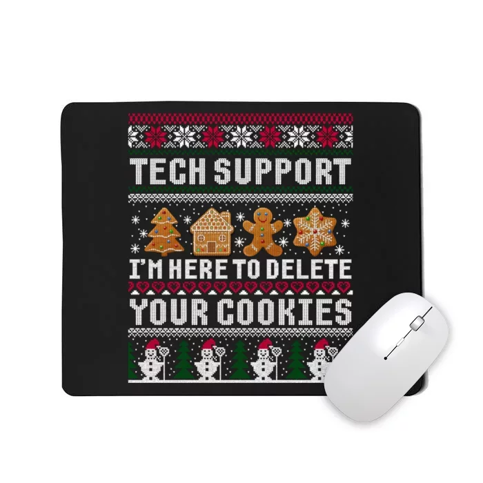 Funny Christmas Tech Support Shirt Computer Programmer Gift Mousepad