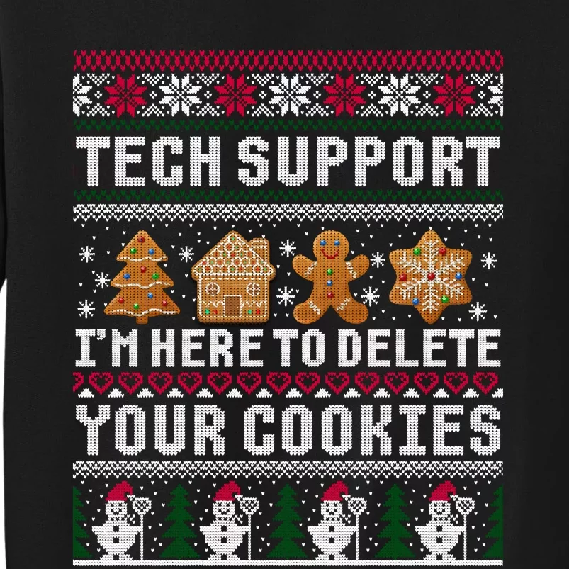 Funny Christmas Tech Support Shirt Computer Programmer Gift Tall Sweatshirt