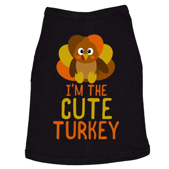 Funny Cute Turkey Family Matching Thanksgiving Doggie Tank