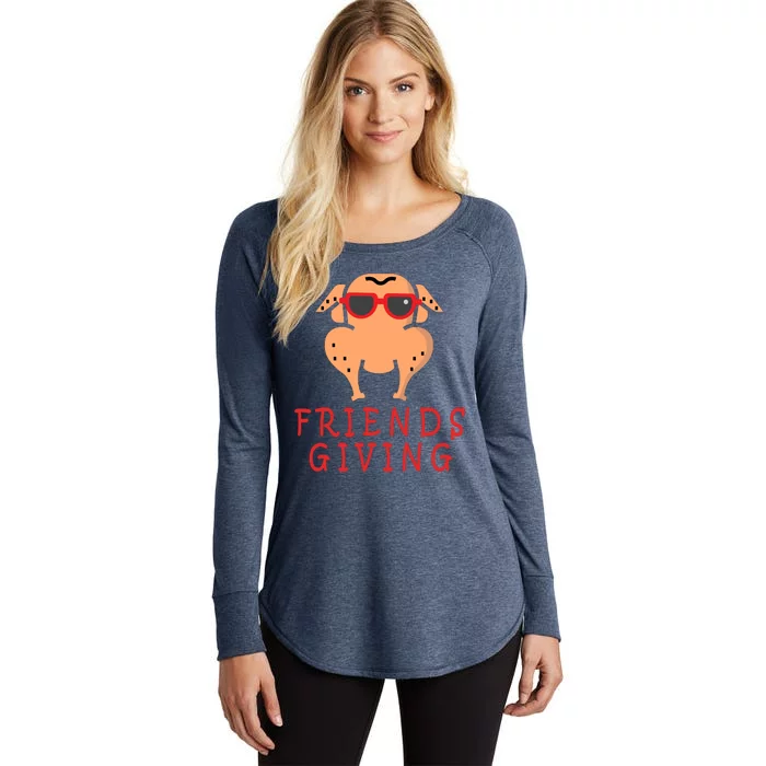 Friendsgiving Cool Thanksgiving Turkey Funny Women's Perfect Tri Tunic Long Sleeve Shirt