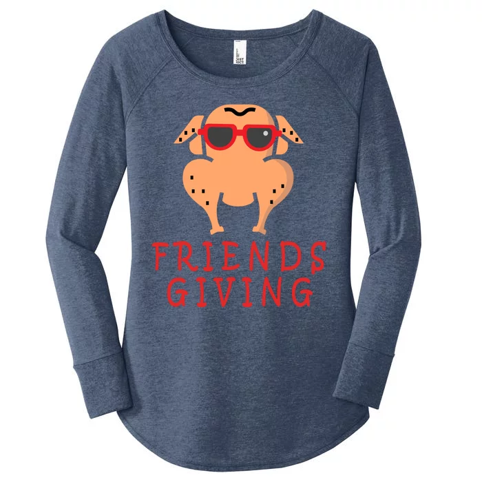 Friendsgiving Cool Thanksgiving Turkey Funny Women's Perfect Tri Tunic Long Sleeve Shirt