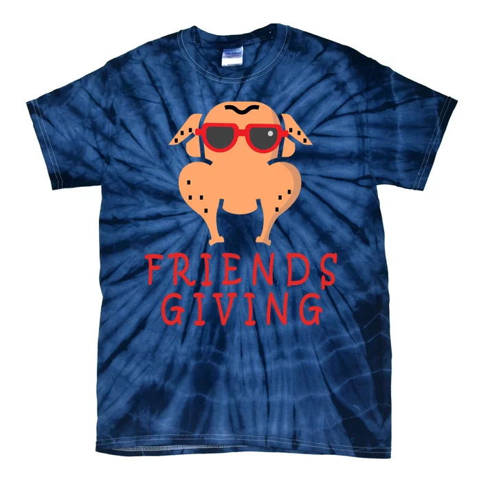 Friendsgiving Cool Thanksgiving Turkey Funny Tie-Dye T-Shirt