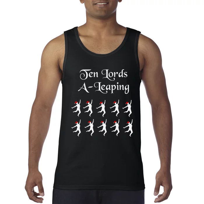 Funny Christmas Tee Shirt Lords A Leaping Tee Tank Top