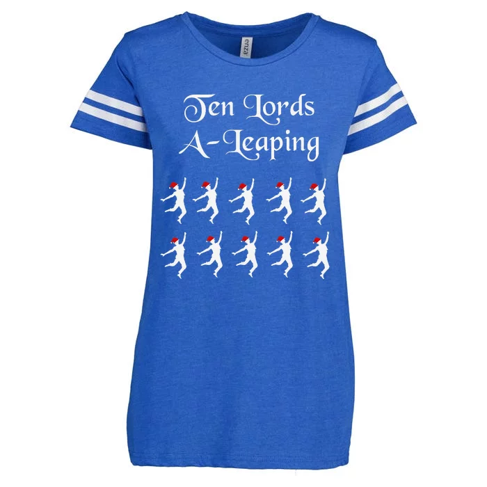 Funny Christmas Tee Shirt Lords A Leaping Tee Enza Ladies Jersey Football T-Shirt