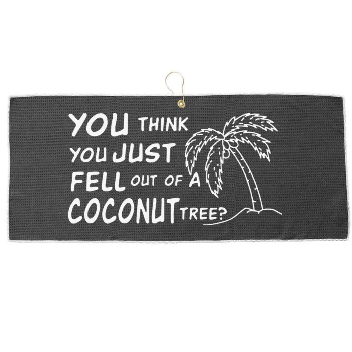 Funny Coconut Tree Kamala Harris Political Humor Large Microfiber Waffle Golf Towel