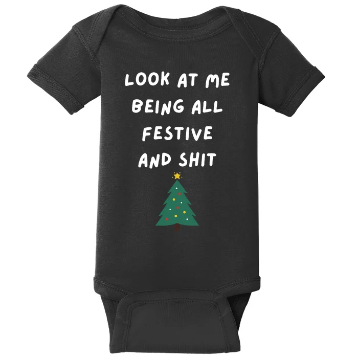 Funny Christmas Tree Gift Baby Bodysuit