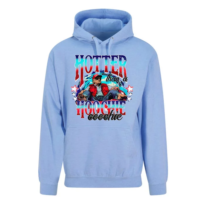 Funny Cute Trump Hotter Than A Hoochie Coochie Gift Unisex Surf Hoodie