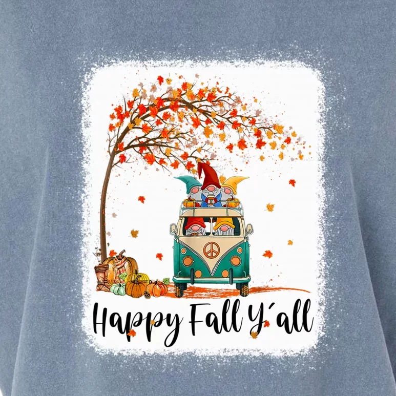 Funny Cute Tu Happy Fall Y'all Thanksgiving Gnome Lover Costume Autumn Gift Garment-Dyed Women's Muscle Tee