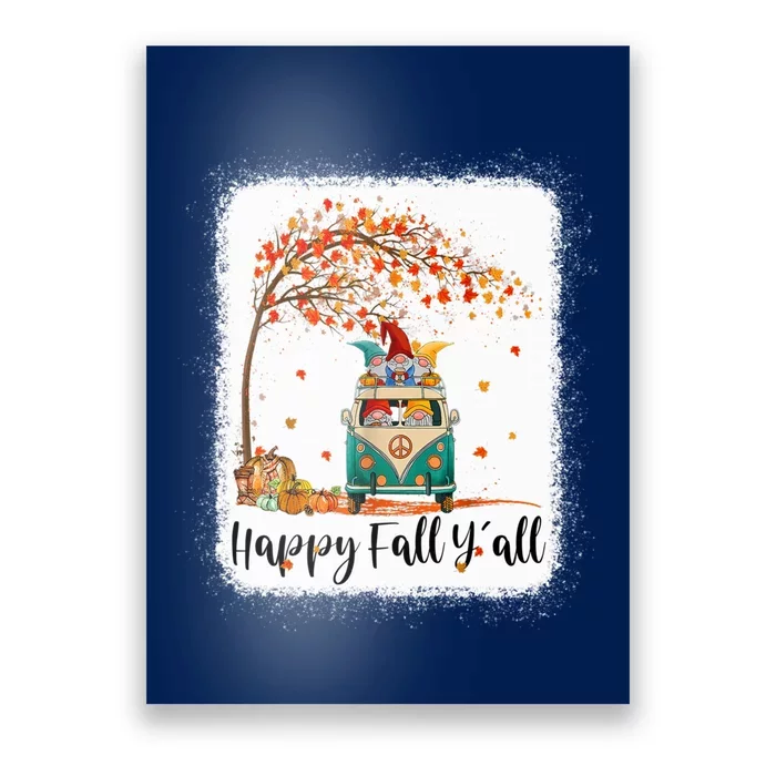 Funny Cute Tu Happy Fall Y'all Thanksgiving Gnome Lover Costume Autumn Gift Poster