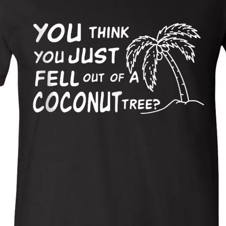 Funny Coconut Tree Kamala Harris Political Humor V-Neck T-Shirt