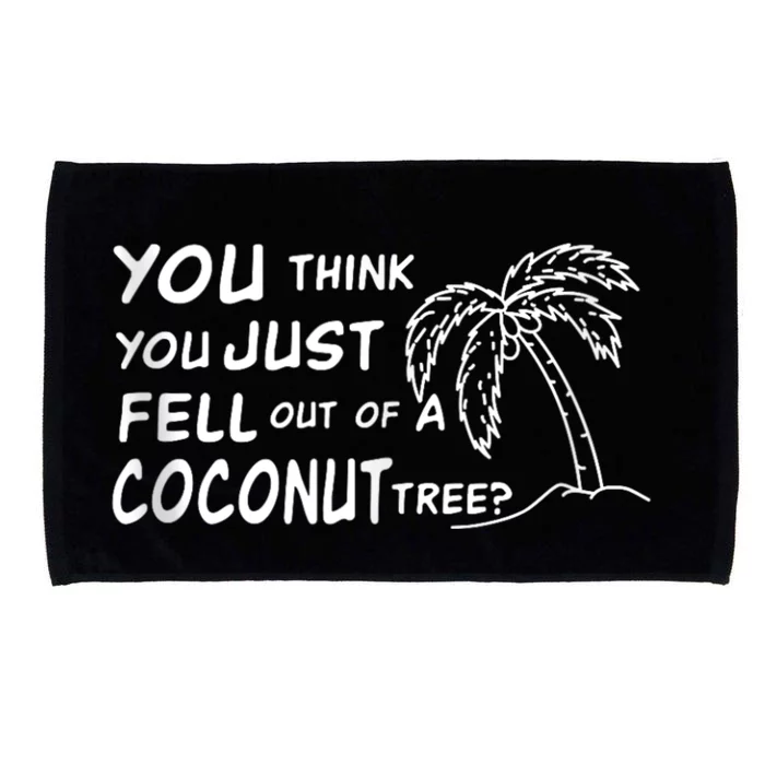 Funny Coconut Tree Kamala Harris Political Humor Microfiber Hand Towel