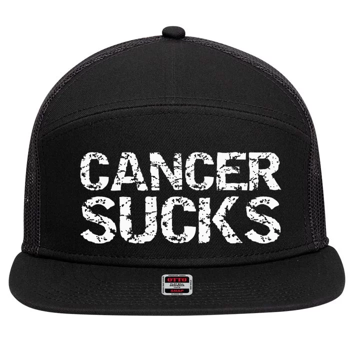 Funny Cancer Treatt Patient Gift Encouraging 7 Panel Mesh Trucker Snapback Hat