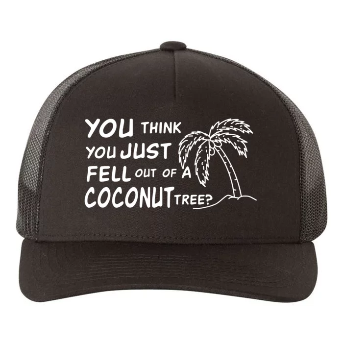 Funny Coconut Tree Kamala Harris Political Humor Yupoong Adult 5-Panel Trucker Hat