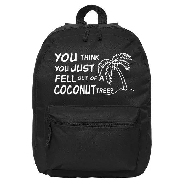 Funny Coconut Tree Kamala Harris Political Humor 16 in Basic Backpack