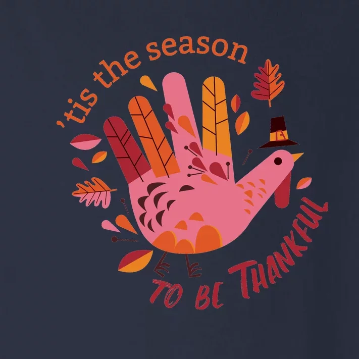 Funny Cute Thankful Season Turkey Toddler Long Sleeve Shirt