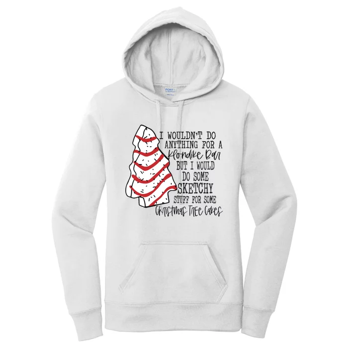 Funny Christmas Tree Cakes Women's Pullover Hoodie