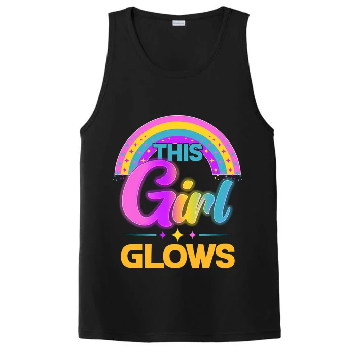 Funny Cute This Girl Glows Performance Tank