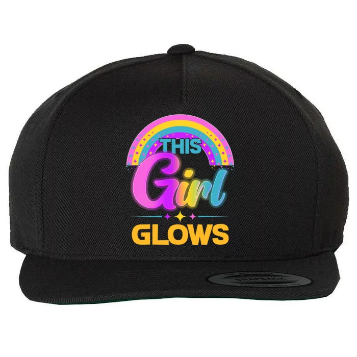 Funny Cute This Girl Glows Wool Snapback Cap