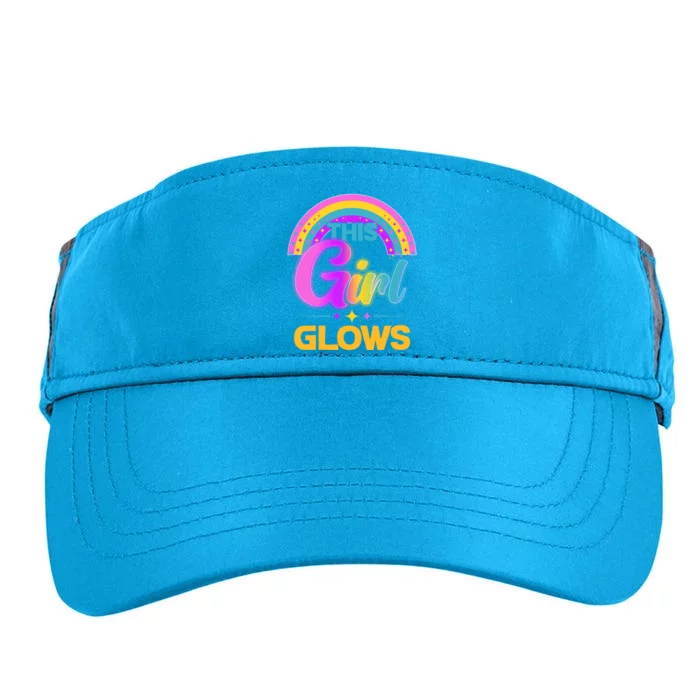 Funny Cute This Girl Glows Adult Drive Performance Visor