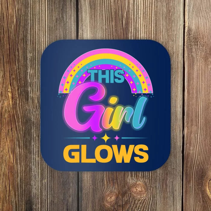 Funny Cute This Girl Glows Coaster