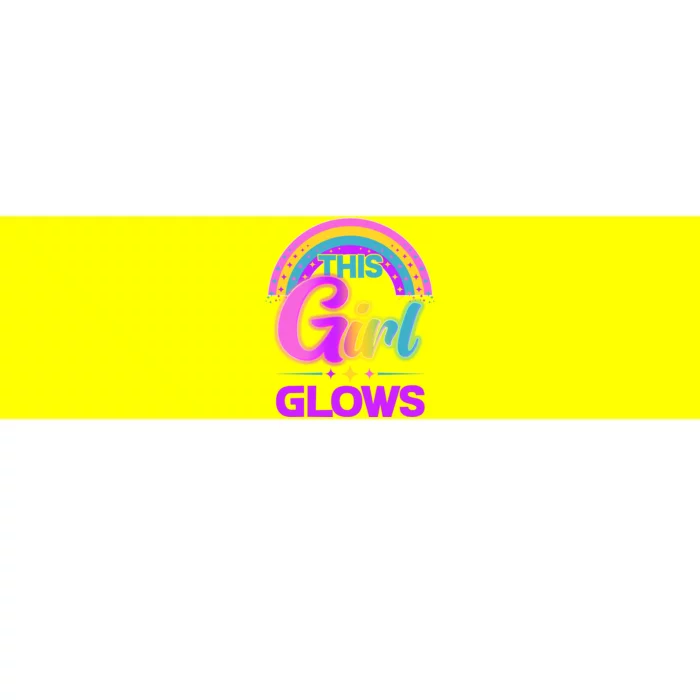 Funny Cute This Girl Glows Bumper Sticker