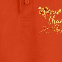 Funny Cute Thankful Thanksgiving Fall Autumn Leaves Dry Zone Grid Performance Polo