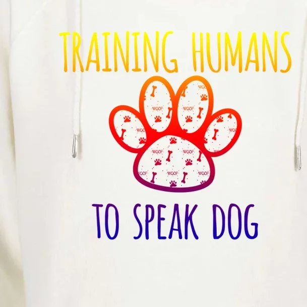 Funny Canine Training Great Gift Dog Trainer Gift Cool Gift Womens Funnel Neck Pullover Hood