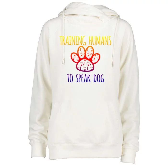 Funny Canine Training Great Gift Dog Trainer Gift Cool Gift Womens Funnel Neck Pullover Hood