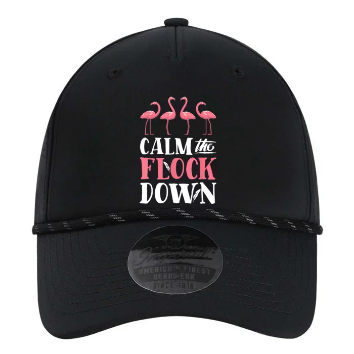 Flamingo Calm The Flock Down Funny Pink Bird Lovers Summer Performance The Dyno Cap