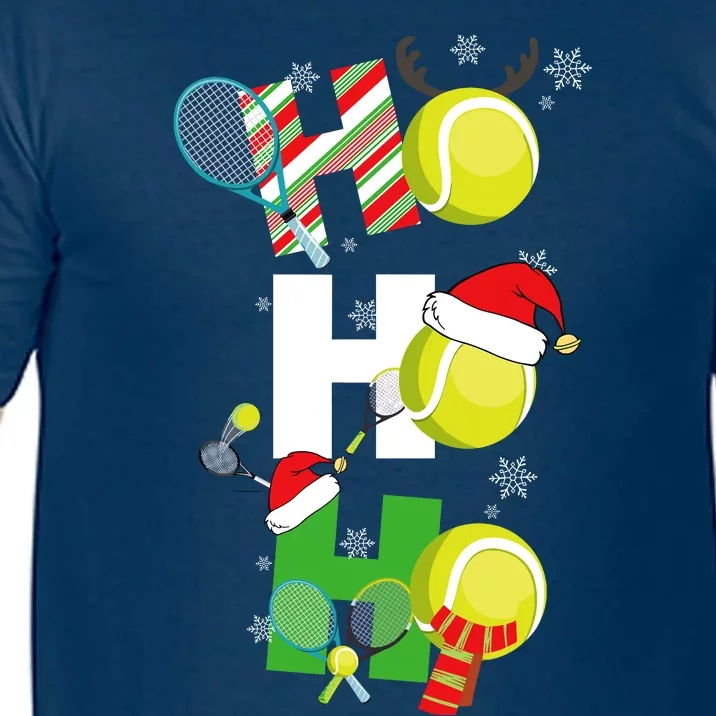 Funny Christmas Tennis Pajamas Player Matching Racket Xmas Comfort Colors T-Shirt