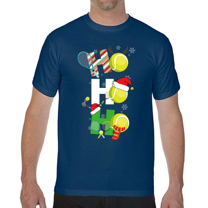 Funny Christmas Tennis Pajamas Player Matching Racket Xmas Comfort Colors T-Shirt